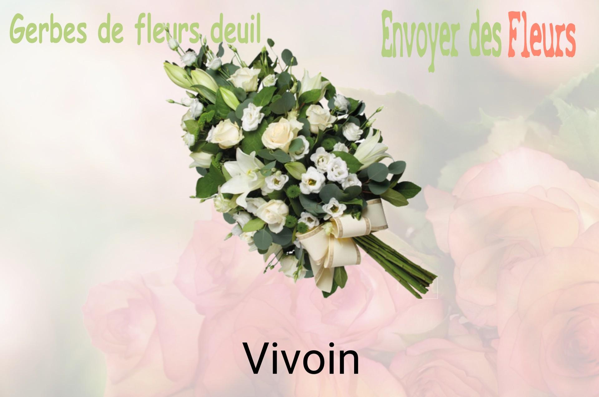 Gerbe de fleurs de deuil livrée à Vivoin